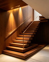 Escalier droit fixé par boulons anti-chute Prima Metal en acier galvanisé et acier inoxydable pour les atriums de centres commerciaux et les passages publics