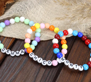 DIY Name Wasserdichtes Mädchenhaftes Süßes Party-Accessoire Ausgefallenes Designer-Halsband Strass Bubblegum-Perlen Hundehalsband - Product Image 4