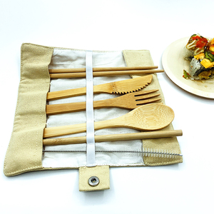 Fornitura di fabbrica <span class=keywords><strong>Set</strong></span> di posate in bambù di alta qualità cucchiaio/forchetta/coltello <span class=keywords><strong>Set</strong></span> di posate in bambù - Product Image 6