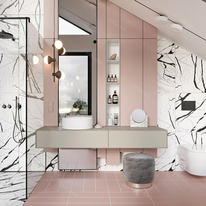 Hiện Đại Sang Trọng Chống Nước 30 Inch Bồn Rửa Đơn Treo Tường Phòng Tắm Nổi Tủ Vanity - Product Image 4