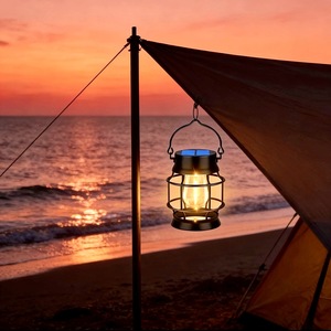 Lámpara Solar Portátil de Hierro Forjado Xinhuiyuan, Lámpara LED para Camping, Iluminación de Emergencia para Exteriores y Tiendas de Campaña - Product Image 4