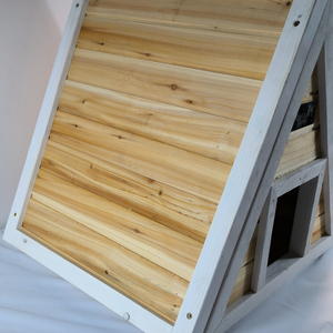 Maison de chat en bois en plein air de nouvelle conception de <span class=keywords><strong>nid</strong></span> de chat triangulaire avec portail d'évasion de vente chaude - Product Image 3