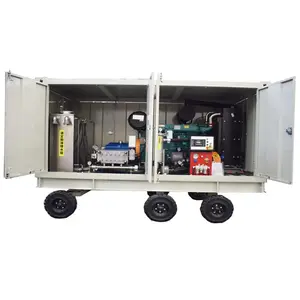 20000 PSI Trailer Type 1400 bar Hydrojet for industrial pipe cleaning heat exchanger pipe condenser Boiler pipe cleaning