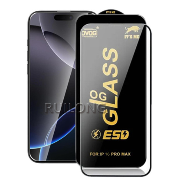 OG ESD 0.4MM High Aluminum Anti-static Clear Tempered Glass Screen Protector for iPhone 17 Pro Max 16 15 14 13 Plus 12 11 XR XS