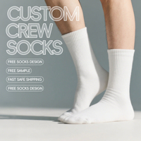 Chaussettes d'équipage tricotées antibactériennes de la meilleure qualité Chaussettes en coton personnalisées et écologiques Conception d'impression par sublimation gratuite pour le quotidien