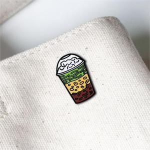 Kawaii Dessert Personnalisé Votre Propre Logo Boisson Froide Métal Plaqué Émail Dur Personnalisé Fabriqué En Chine Usine Conception Libre Pin Badges - Product Image 2