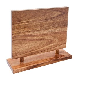 Porte-couteaux magnétique vertical en bois à 1 niveau, support de rangement pour ustensiles de cuisine sur table - Product Image 1