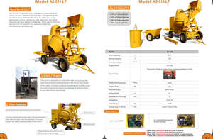 Mezcladora de Concreto Portátil <span class=keywords><strong>A2</strong></span>-510LT, Producción de 12m³/h, Motor Diésel de 16HP Refrigerado por Agua, con Accesorios Completos para el Mercado Africano - Product Image 3
