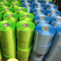 Ruban en satin polyester imprimé personnalisé, étiquettes d'entretien en rouleau, imperméables et écologiques, longueur 200 m