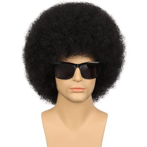 2025 gran oferta de moda personalizada pequeño rizado corto Pelo Rizado Negro hombres peluca fiesta Cosplay peluca pelo falso para hombres - Product Image 4