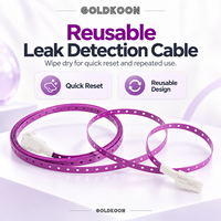 Câble de détection de fuite d'acides et d'alcalis industriel, durable, réutilisable, avec capteur de liquide corrosif, résistant à la traction de 30 kg, pour alarme de déversement
