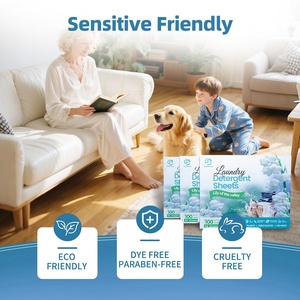 Faible MOQ, détergent puissant pour un nettoyage en profondeur, feuilles de savon à lessive concentrées, biodégradables, emballage en boîte pour emballer les feuilles de lessive - Product Image 6