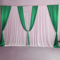 Fête scène mariage toile de fond décoration 3*4m glace soie rideau mariage toile de fond rideaux