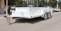 Remorque utilitaire de 14 000 lb avec hayon, remorque à plateau plat de 16 x 6 pieds, remorque à levage hydraulique avec plancher rabattable OEM ODM
