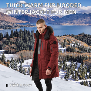 Veste d'hiver matelassée respirante, épaisse et chaude, décontractée, en gros, avec fermeture éclair et capuche en fourrure, écologique - Product Image 2