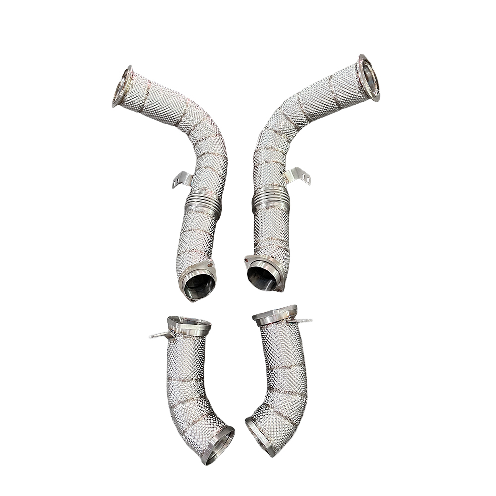 VantaFlow Straight Downpipe Exhaust System for BMW X5M X6M F95 F96 4.4T 2020-2026 High Performance Stainless Steel 304 Exhaust Pipes