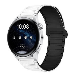 Cinturino per orologio in silicone abbinato alla moda per <span class=keywords><strong>Huawei</strong></span> <span class=keywords><strong>GT3</strong></span> / Honor 4 / 5 cinturino magnetico con tre perline - Product Image 1