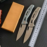 Couteau pliant F7 en alliage de titane, acier M390, couteau de plein air, couteau de survie en camping, couteau portable
