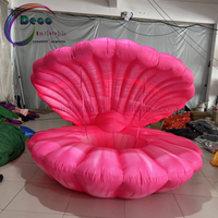 Belle scène géante de haute qualité props coquille de mer gonflable rose