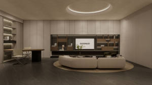 Mobile TV Pieghevole di Lusso in Stile Moderno Farmhouse per Soggiorno, Villa/Appartamento - Design Personalizzato, Fornitura Diretta dalla Fabbrica, Origine Cina - Product Image 2