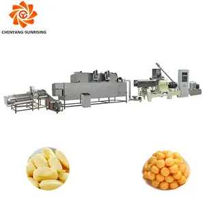 Full Production Line puffed corn rings circle snack food manufacturing machine extruder