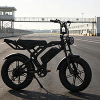 Vélo électrique 48V 350W, 20 pouces, tout-terrain, style moto rétro