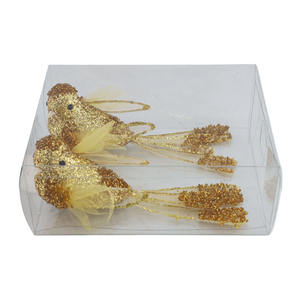 Adorno Navideño de Pájaro Plateado Brillante con Clip, Decoración Navideña, Juego de 2 Pájaros, Decoración para el Hogar para Decoraciones Navideñas - Product Image 4