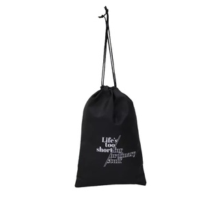 Bolsa Promocional Negra de Tela No Tejida con Cordón para Deporte, Mochila con Logotipo, Cuerda de PP Ecológica, Bolsa Grande para Regalo, Plegable - Product Image 1