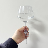 Gobelet en diamant flottant créatif verres à vin en acrylique sans pied colorés célébrations de piscine de plage servant du jus de vin eau