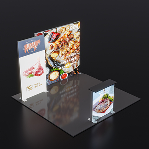 Combinazione Multi-formato 10ft di alta qualità di costruzione rapida attrezzatura per fiera portatile espositore scatola luminosa stand stand - Product Image 3