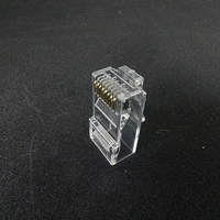 Grosir 8Pin Cat5e RJ45 konektor Cat5e Modular colokan kucing 5 8p8c kepala jaringan kristal kepala steker kristal RJ45