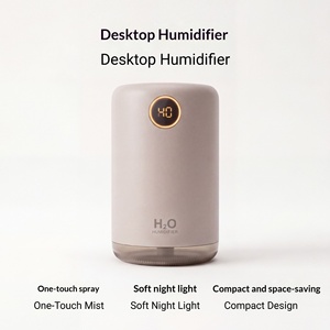 Humidificador de Plástico <span class=keywords><strong>Fangar</strong></span> - Diseño Compacto y Elegante para Escritorio y Dormitorio, Pantalla LED Digital, Funcionamiento Silencioso, Doble Zona, Capacidad de 0.5L - Product Image 3