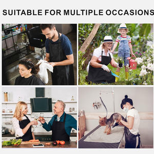 All'ingrosso Logo personalizzato impermeabile in <span class=keywords><strong>nylon</strong></span> appeso per la pulizia del supermercato Chef stilista barbiere ristoranti bellezza grembiule per unghie - Product Image 4