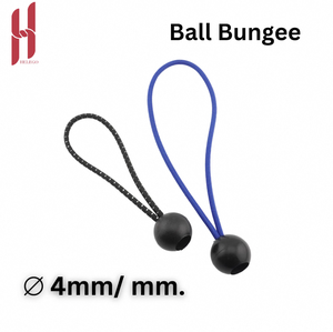 เชือกยางยืดแบบลูกบอลขนาด 4/5 มม. พร้อมตัวล็อคแบบปลอดภัย ผลิตจากโพลีเอสเตอร์และยาง สำหรับผ้าใบ/เต็นท์/ผ้าคลุม/ป้ายโฆษณา แพ็คแบบคละสี ผลิตในประเทศไทย - Product Image 4