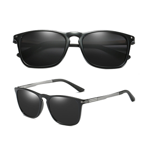 Fiber De carbone UV400 Carré <span class=keywords><strong>Noir</strong></span> Hommes En Aluminium Nuances lunettes de Soleil Polarisées - Product Image 1