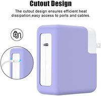 Étui de protection en silicone souple pour adaptateur secteur MacBook Pro 14 pouces 2024-2021 13 pouces Housse de protection M3 A2918 A2992 M2 A2779 M1