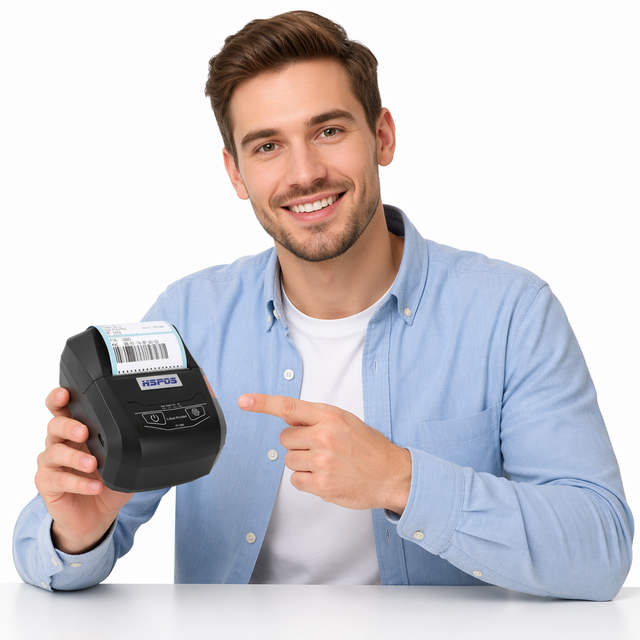 58mm Mini Wireless Mobile POS Printer Portable 1D 2D Barcode Label Receipt Thermal Printer