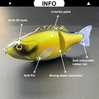 1 pièce de leurres de pêche articulés, 160mm, 135g, Swimbait, appât dur, coulant lent, pour bar, brochet, matériel de pêche