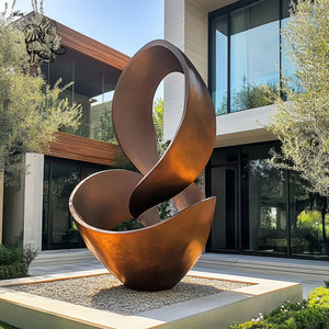 Esculturas Abstractas de Metal de Arte Moderno para Decoración de Jardín y Parque al Aire Libre BLVE, Fuente de <span class=keywords><strong>Cascada</strong></span> Grande de Acero Corten - Product Image 6