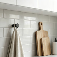 Porte-serviettes mural pour salle de bain, support moderne minimaliste en métal, rail simple, robuste, antirouille