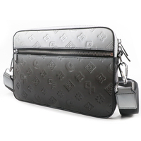 Bolso Bandolera de Cuero para Hombre, Estilo Cuadrado, de Piel Sintética, con Cierre de Cremallera y Protección RFID, Diseño Moderno