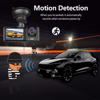 Dash Cam 3 Kanal 1080p HD Kamera Depan Belakang dan Dalam Mobil Perekam Video DVR Kotak Hitam Perekam Mengemudi untuk Mobil