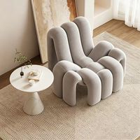 Fauteuil araignée de style italien, fauteuil d'appoint moderne en velours capitonné, fauteuil de détente en éponge douce pour salon, bureau à domicile