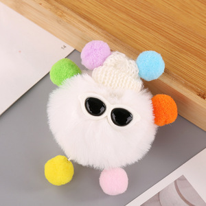 Petit Pendentif en Peluche Doux et Mignon, Elfe <span class=keywords><strong>de</strong></span> Dessin Animé avec Lunettes, en Forme <span class=keywords><strong>de</strong></span> Boule <span class=keywords><strong>de</strong></span> Charbon, Porte-clés <span class=keywords><strong>de</strong></span> Voiture et Accessoire <span class=keywords><strong>de</strong></span> Sac - Product Image 3