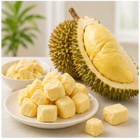 Premium OEM Gefreeze-droogde Durian Monthong Blokjes 100% Natuurlijke Gefreeze-droogde Durian Fruit Snacks Zonder Toegevoegde Suiker Private Label