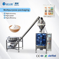 Machine d'emballage verticale automatique de haute qualité pour farine, avec sacs en papier et film, remplissage et scellage de 2 kg, multicolore