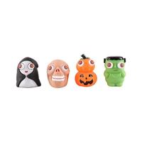 Mainan Tekan Mata PVC Halloween dengan Suara, Bentuk Labu Tengkorak, Pereda Stres, Mainan Fidget untuk Remaja & Dewasa, Unisex, Souvenir Pesta