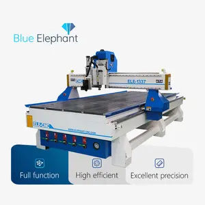 Elefante azul cnc atc 1530 2040 oscil faca de corte de papel tira de couro de papelão cnc máquina roteadora de madeira