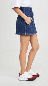 Botón de <span class=keywords><strong>chicas</strong></span> sexy <span class=keywords><strong>mini</strong></span> <span class=keywords><strong>falda</strong></span> de jean - Product Image 3