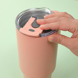 Vaso de Viaje de Acero Inoxidable con Logotipo Personalizado, Taza de Camping con Aislamiento al Vacío, Asa y Pajita, Antiderrames, para Café, 40oz - Product Image 5